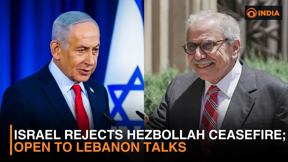 Israel rejects ceasefire with Hezbollah before Lebanon talks next week