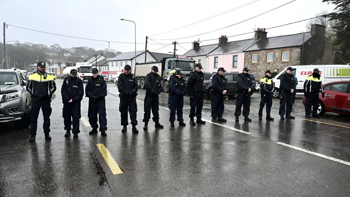 Irish police push back fuel protesters at oil refinery