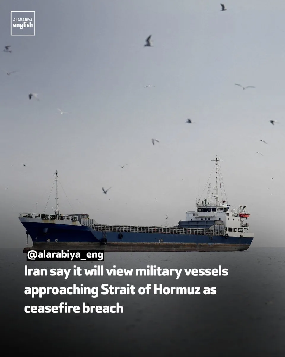 Iran's Guards will view military vessels approaching strait as ceasefire breach - Reuters