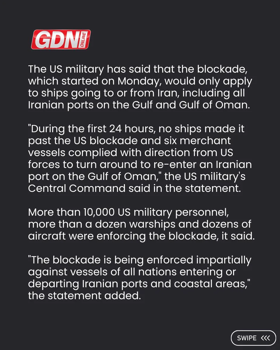 US Military Says 'No Ships Made It Past' Naval Blockade Targeting Iran - Radio Free Europe/Radio Liberty