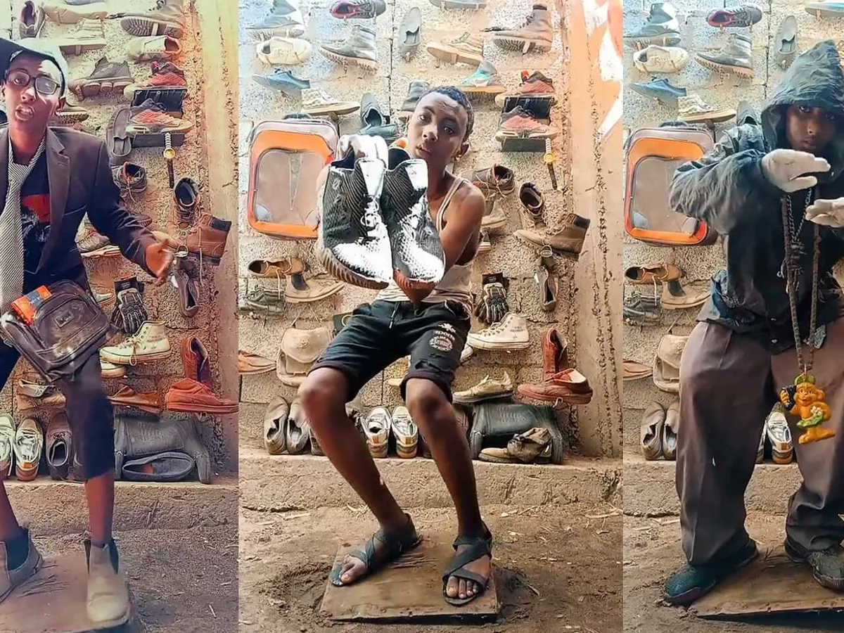 Парень из Эфиопии стал вирусным благодаря одежде из мусора