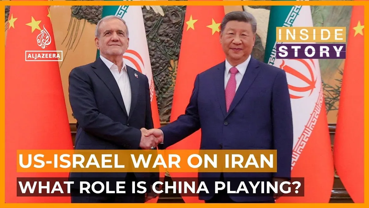 What role is China playing in the Iran war and how is it affected?