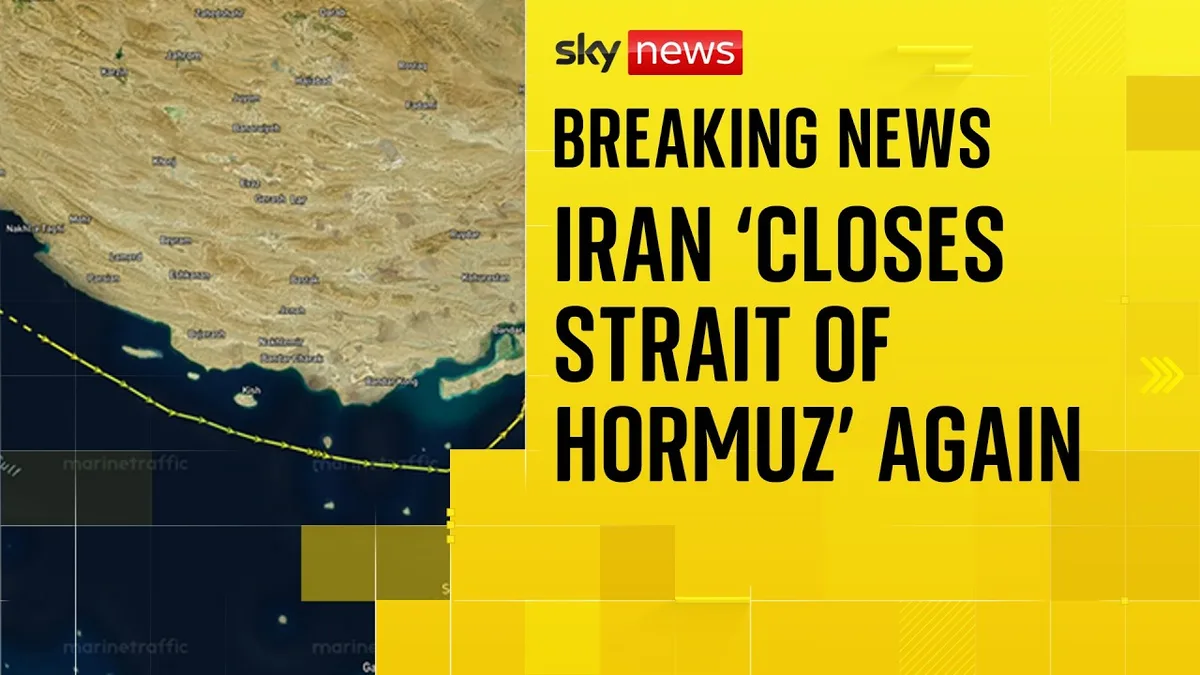 Strait of Hormuz closed again, Iran says, as ships attacked