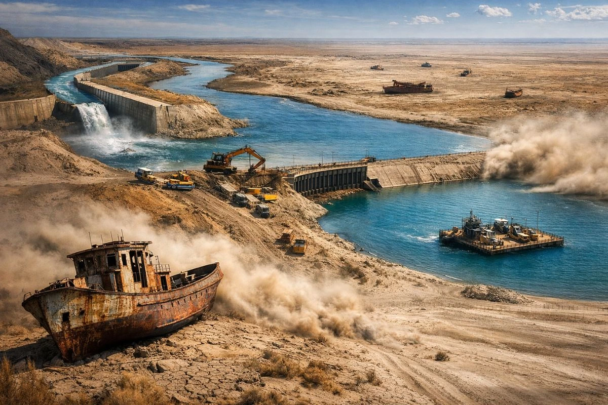 Осушенное дно Аральского моря выбросило около 748 млн тонн CO₂ с 1960-х годов