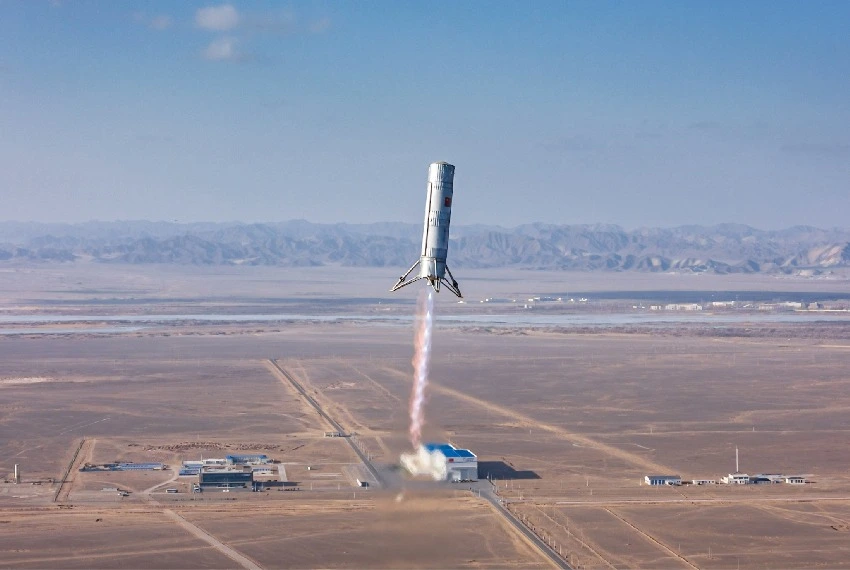 Китайская LandSpace впервые посадила ступень ракеты «Чжуцюэ-3» в пустыне Гоби