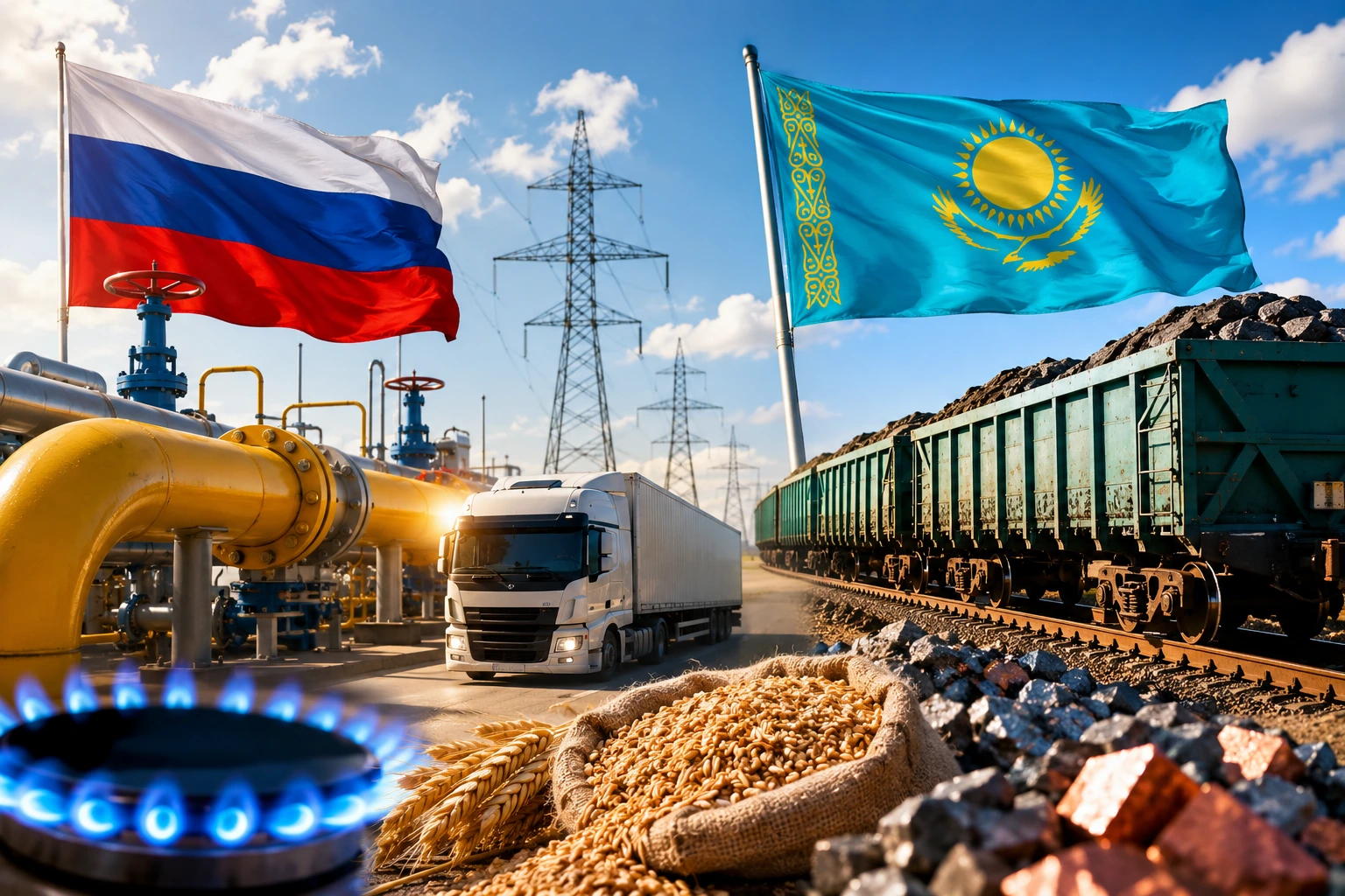 Товарооборот Казахстана и России достиг $13,2 млрд, импорт из РФ вырос на 14%
