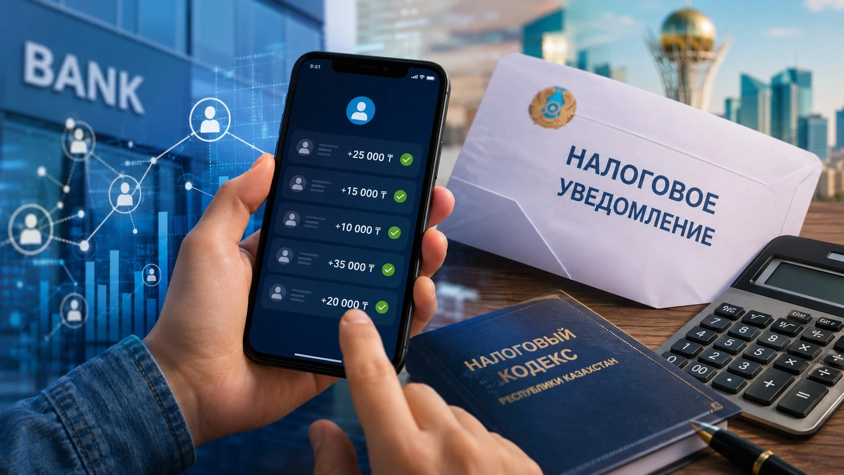 Налоговые органы Казахстана рассылают письма по мобильным переводам за I квартал 2026 года